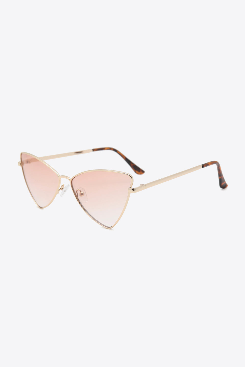 metal frame cat-eye sunglasses styled as apparel