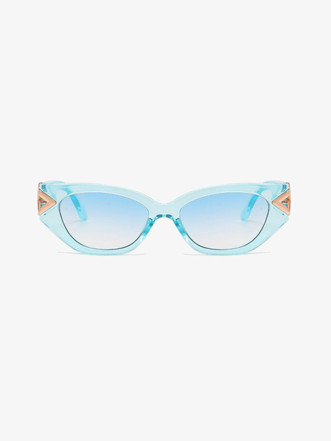 Polycarbonate Frame Cat-Eye Sunglasses Mint Blue One Size