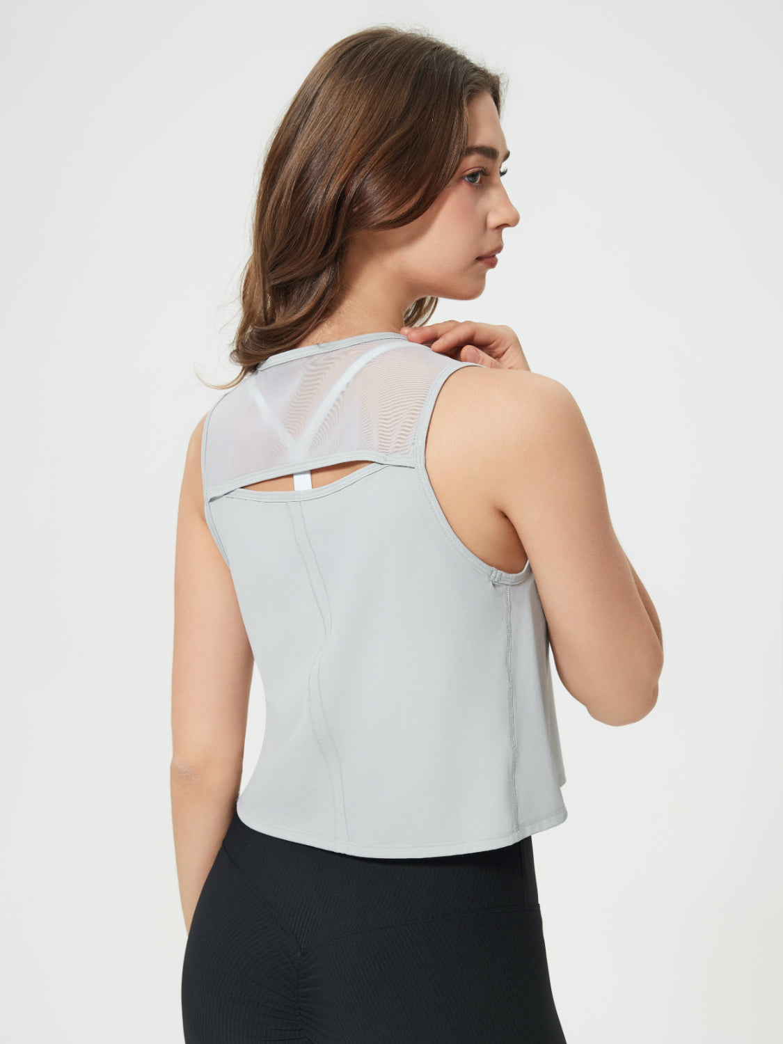 Millennia Round Neck Cropped Active Tank