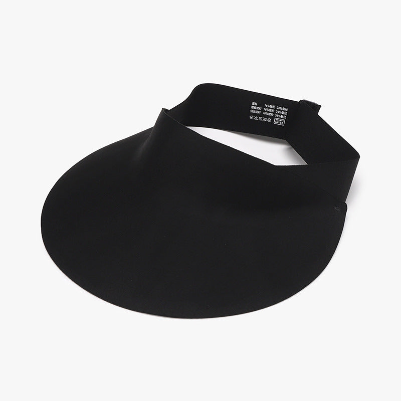 Breathable Adjustable Ice Silk Sun Hat Black One Size