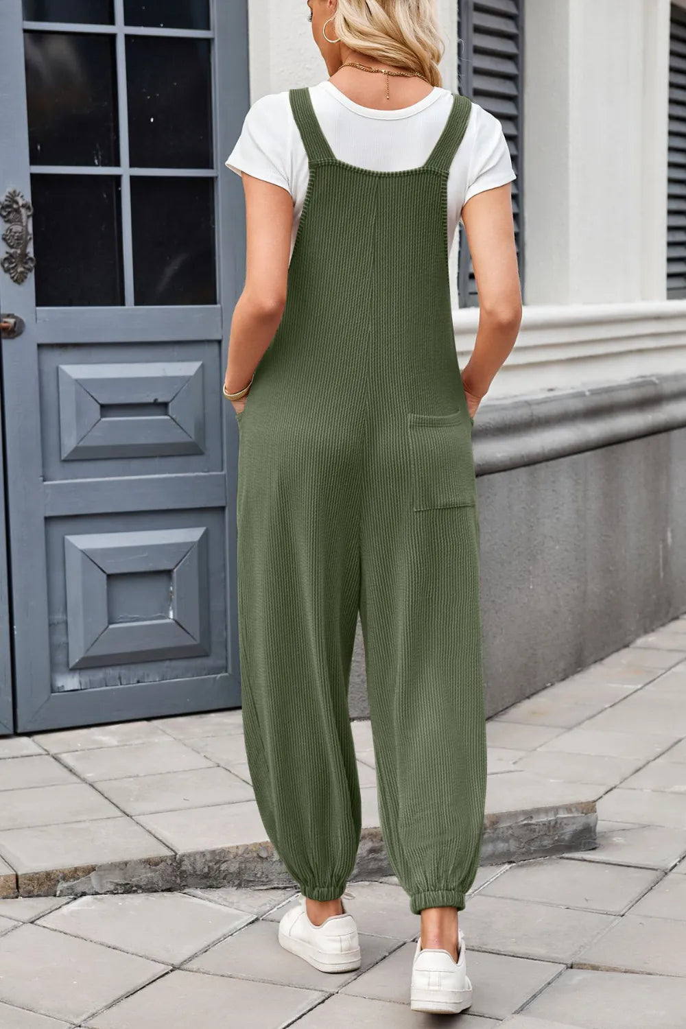 Lovelet Knotted Strap Overalls with Pockets