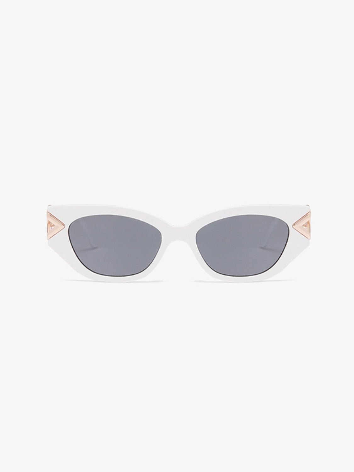 Polycarbonate Frame Cat-Eye Sunglasses White One Size