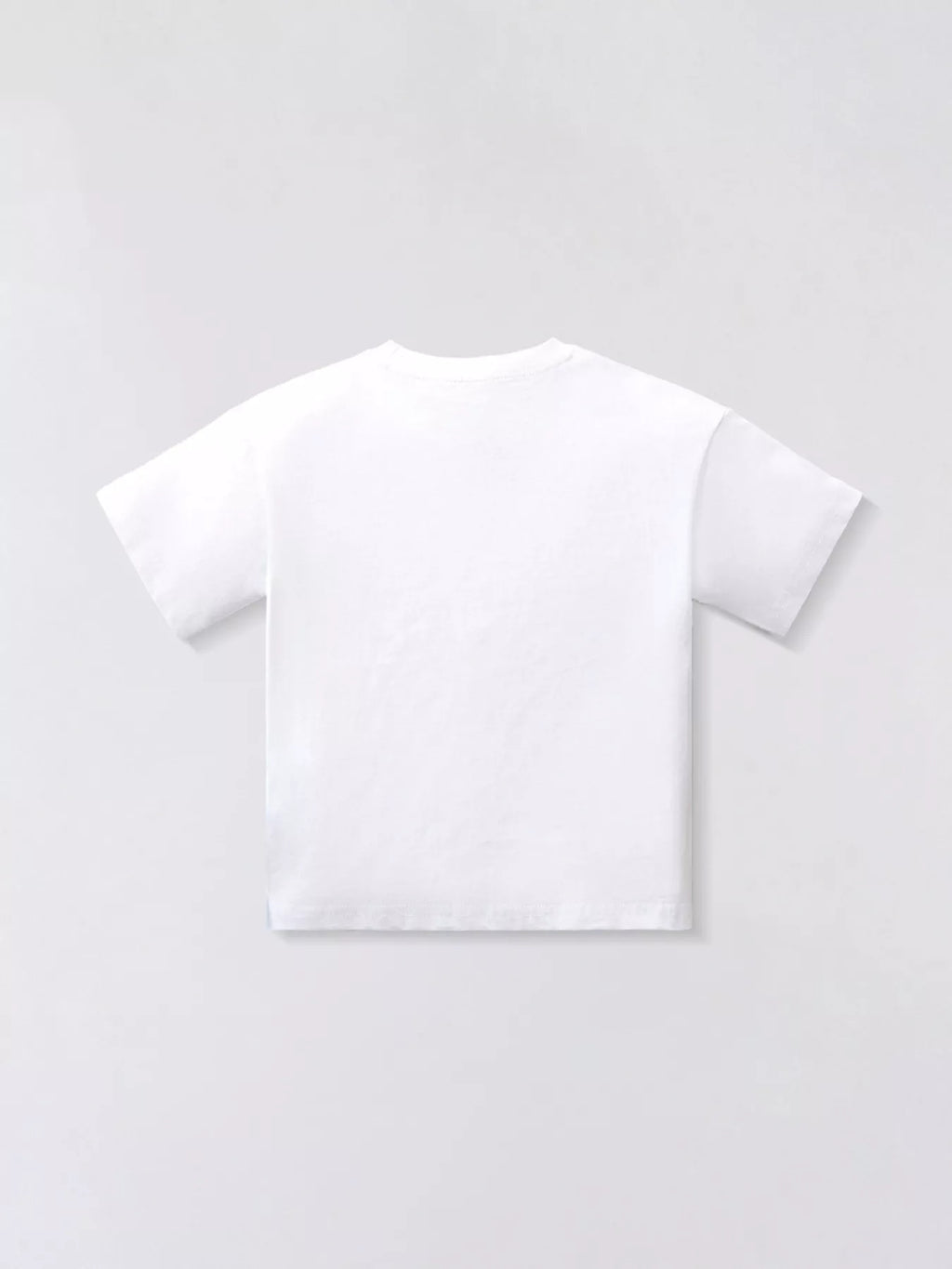 women's children's cartoon construction vehicle crew neck t-shirt - detail shot