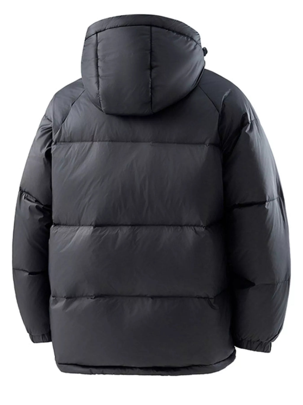 men's men's full size padded hooded puffer jacket plus size - alternate angle
