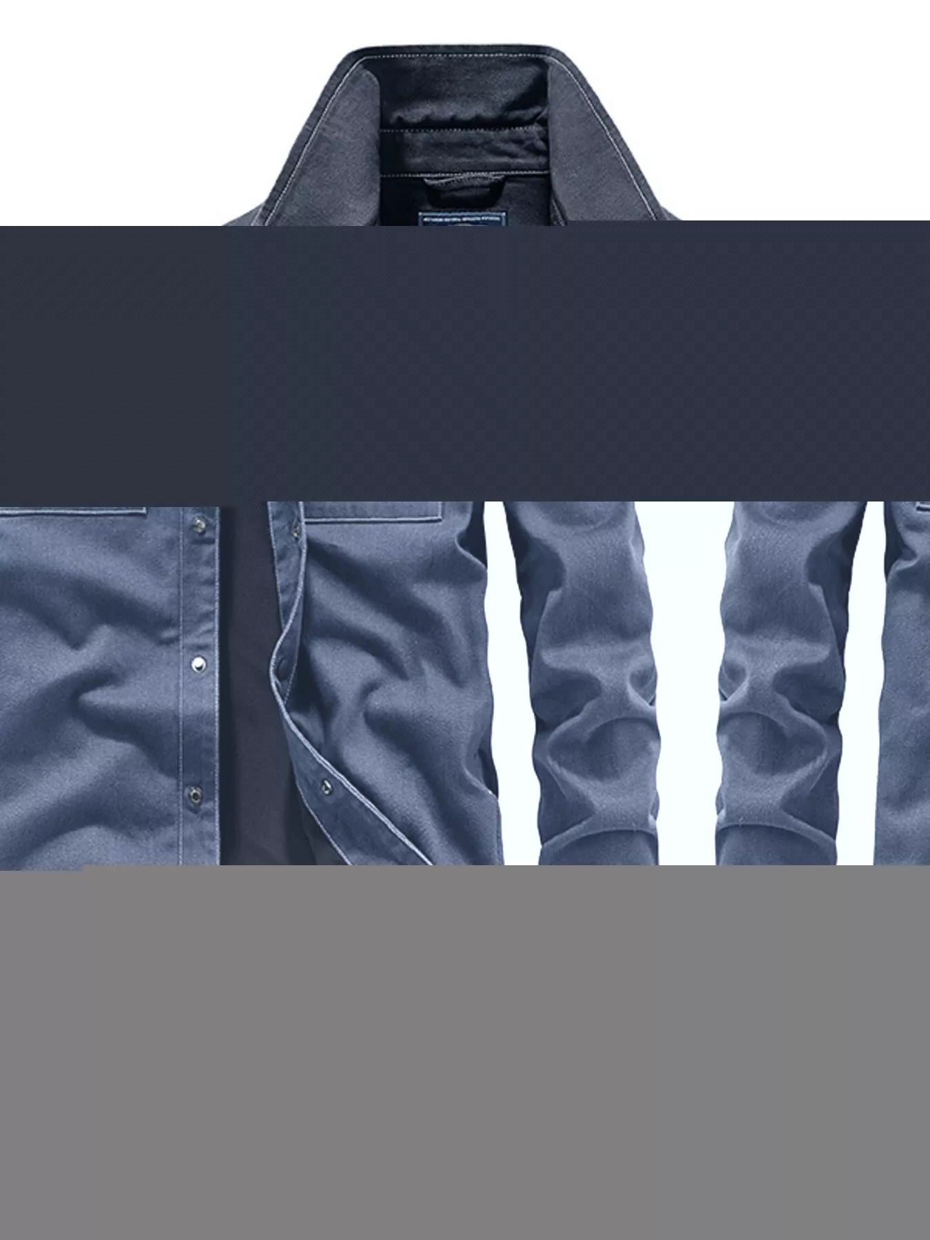 men's men's plus size button up long sleeve shirt - front view