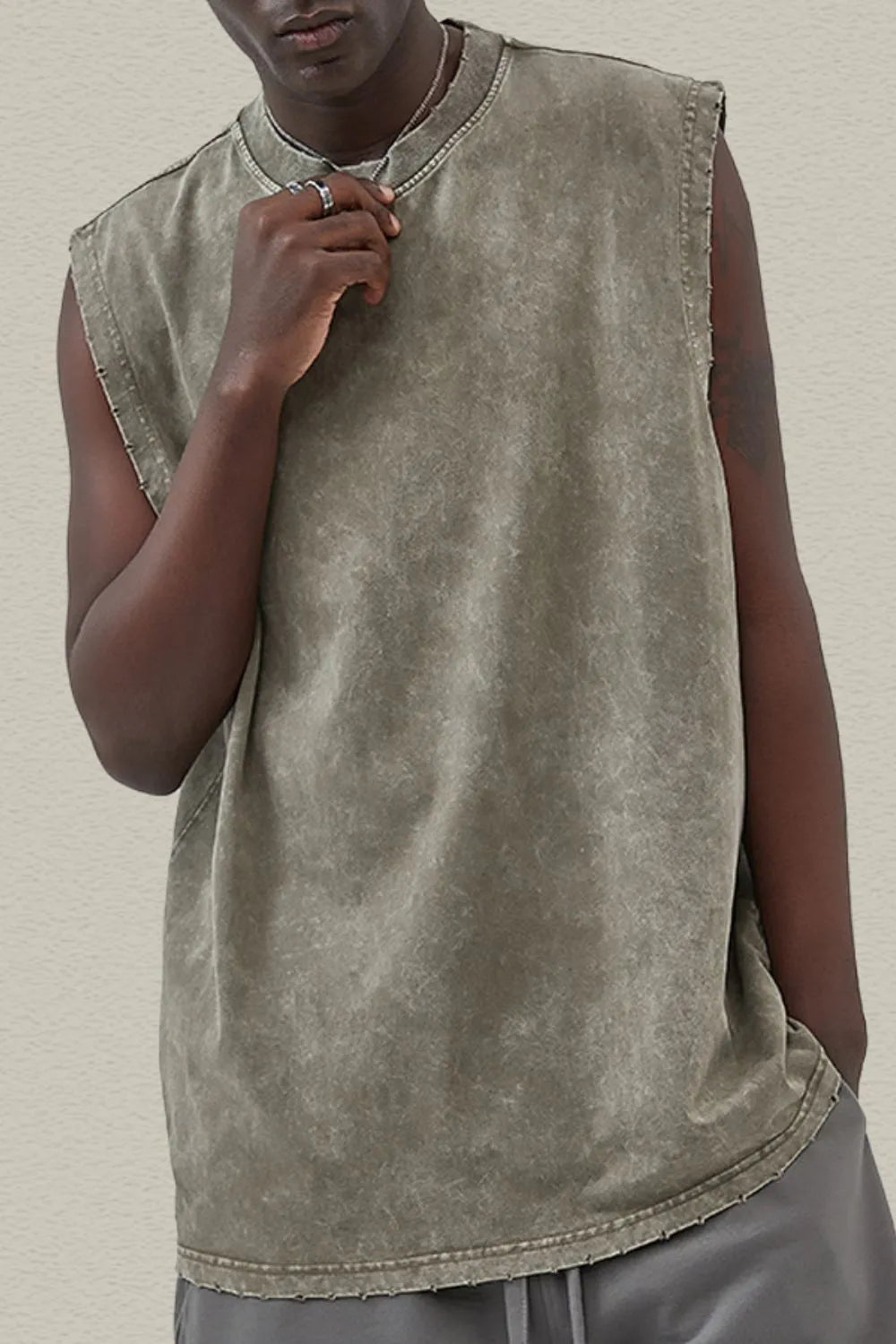 men's round neck tank men’s long-sleeve shirt