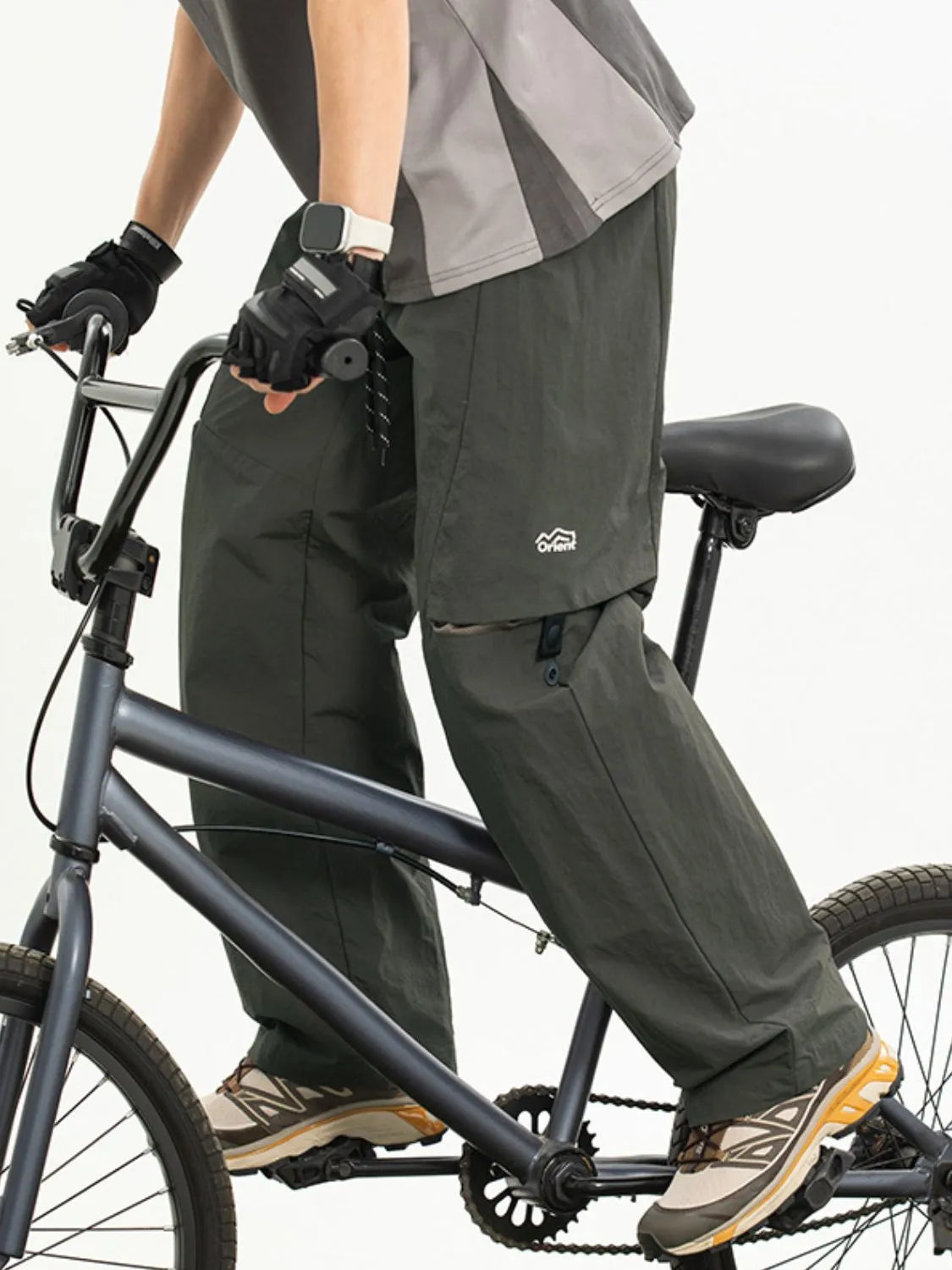 Men's Plus Size Drawstring Pants with Pockets Army Green