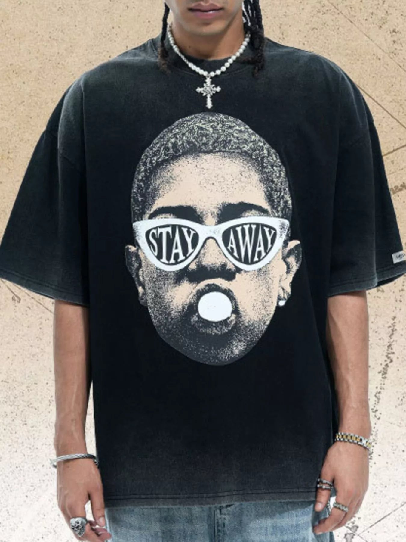 men's men's graphic short sleeve oversized t-shirt - main product image