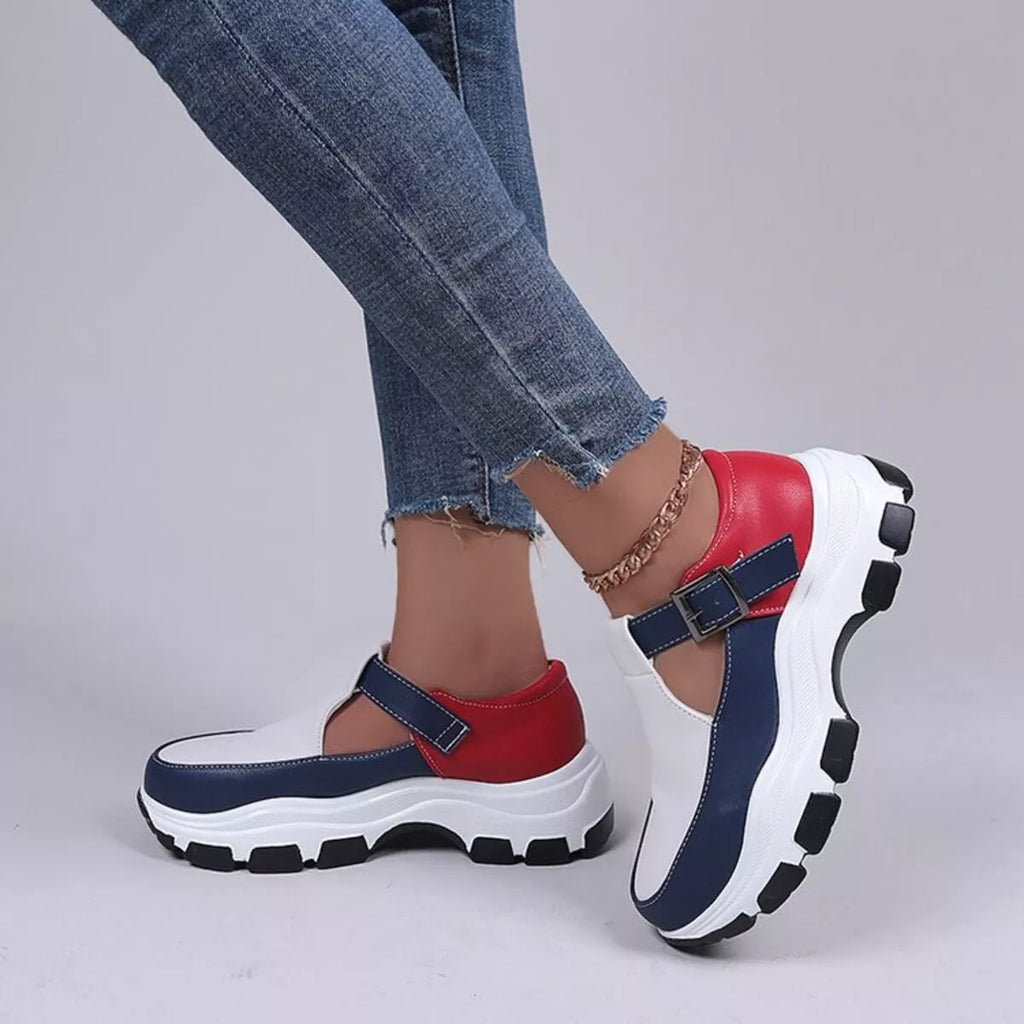 women's round toe platform sneakers - extra view