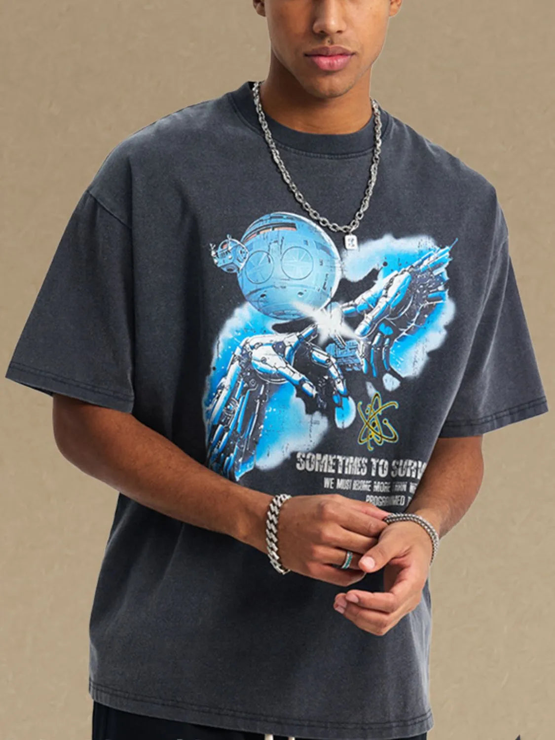 men's graphic round neck half sleeve t-shirt men’s athletic top