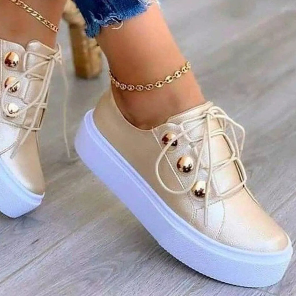 women's round toe platform sneakers - product detail