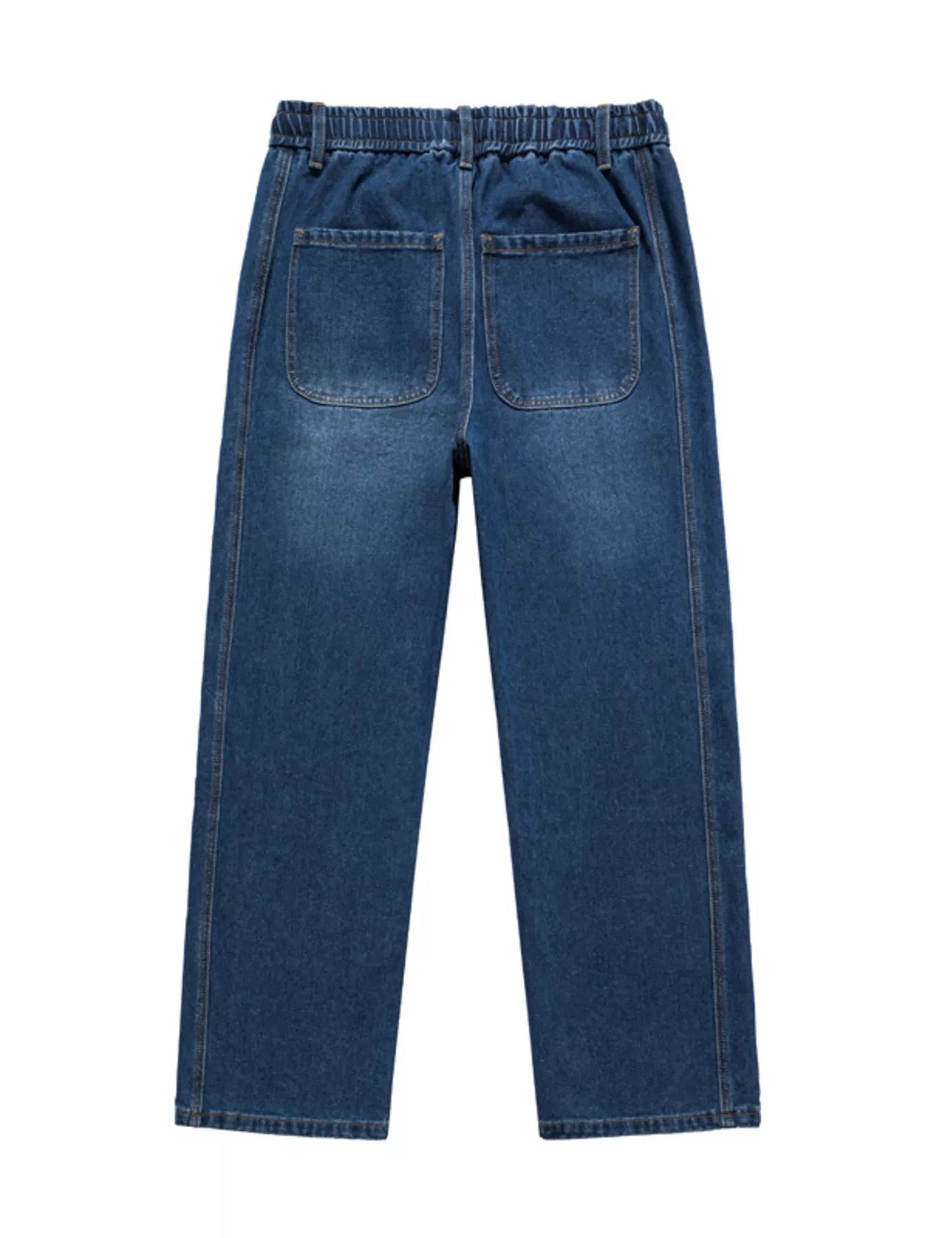 men's men's plus size casual drawstring wide-leg jeans - close-up detail