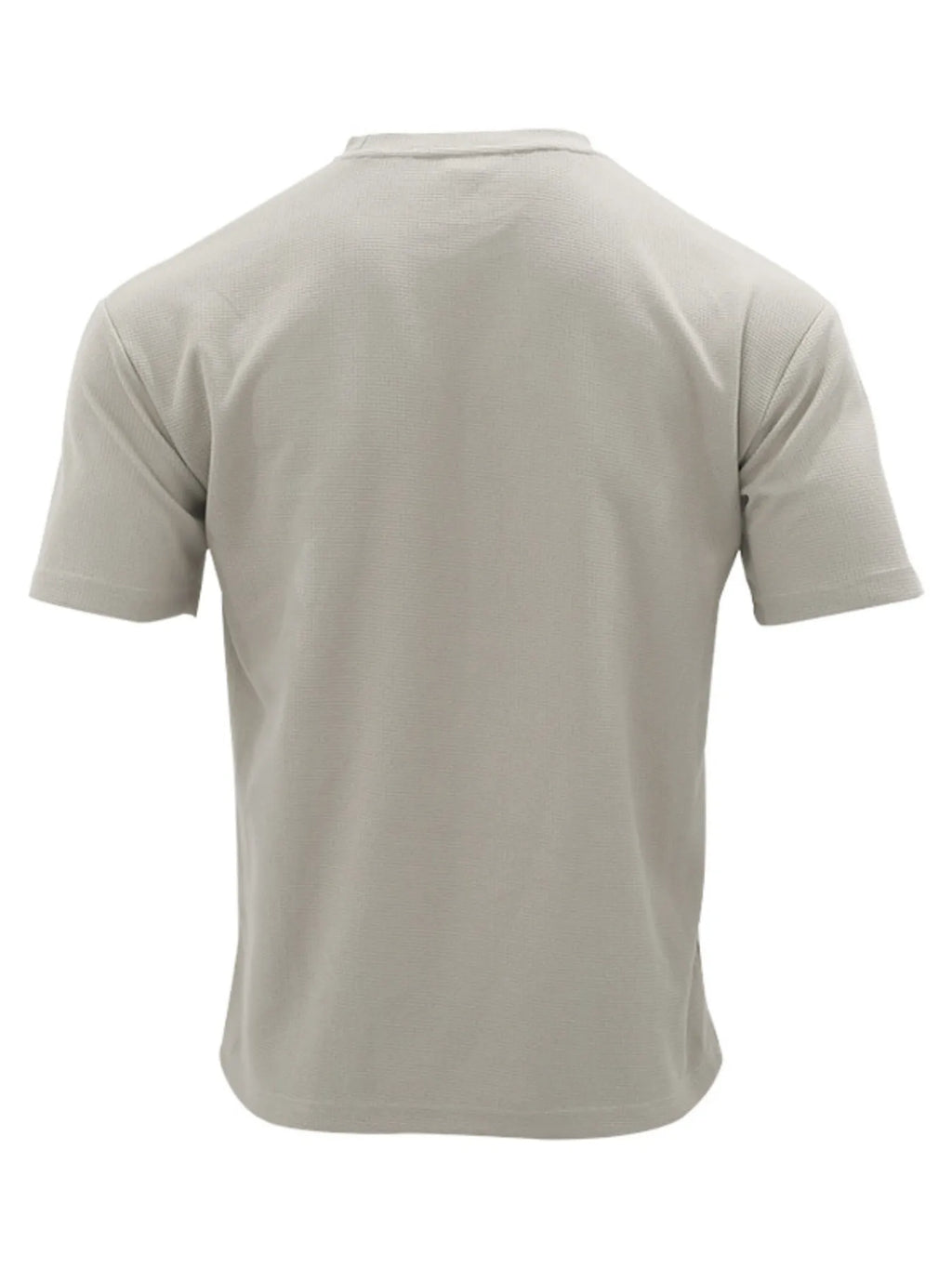 men's men's full size round neck tee and shorts set plus size - back view