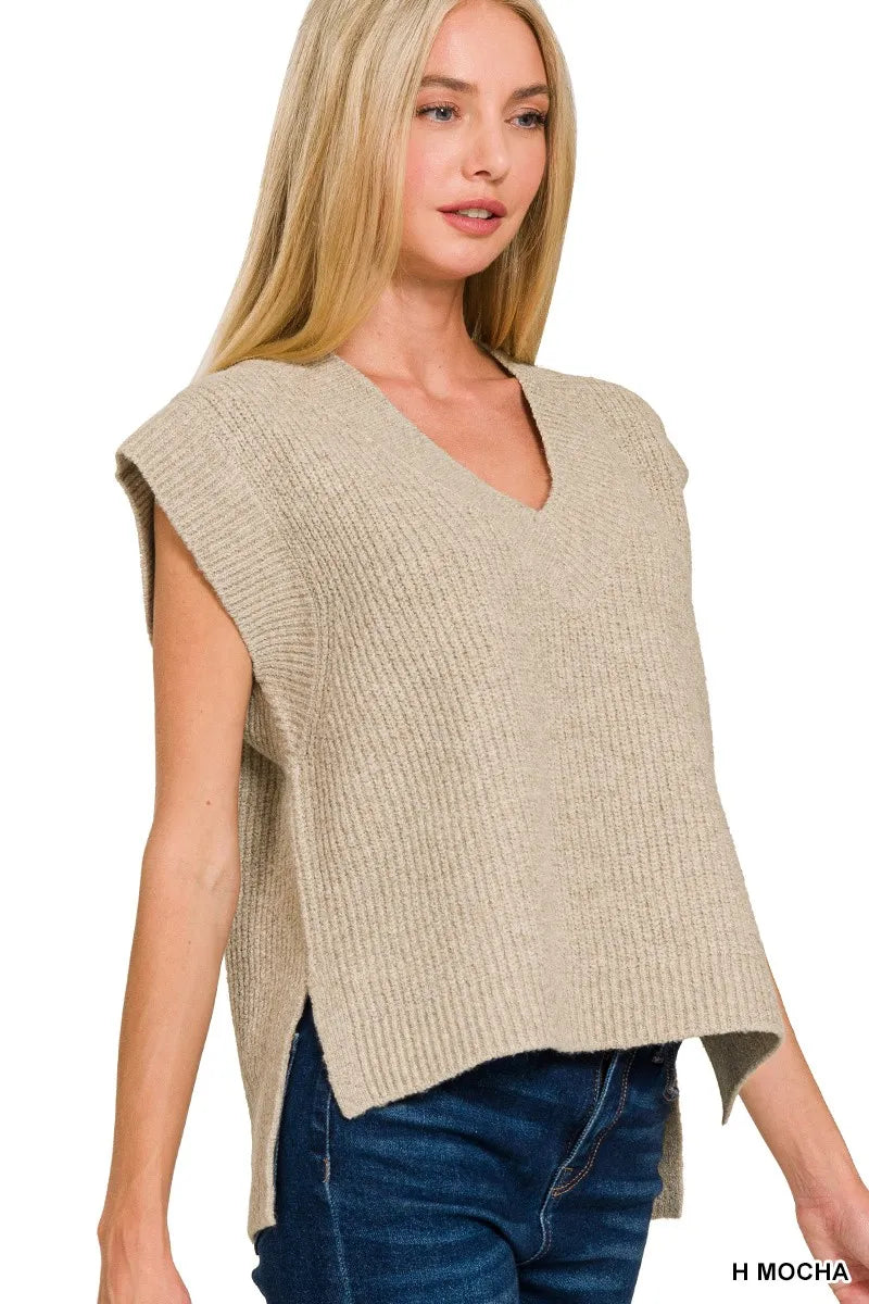 zenana drawstring zip up hooded cardigan - everyday knit hoodie style shown as women’s outerwear