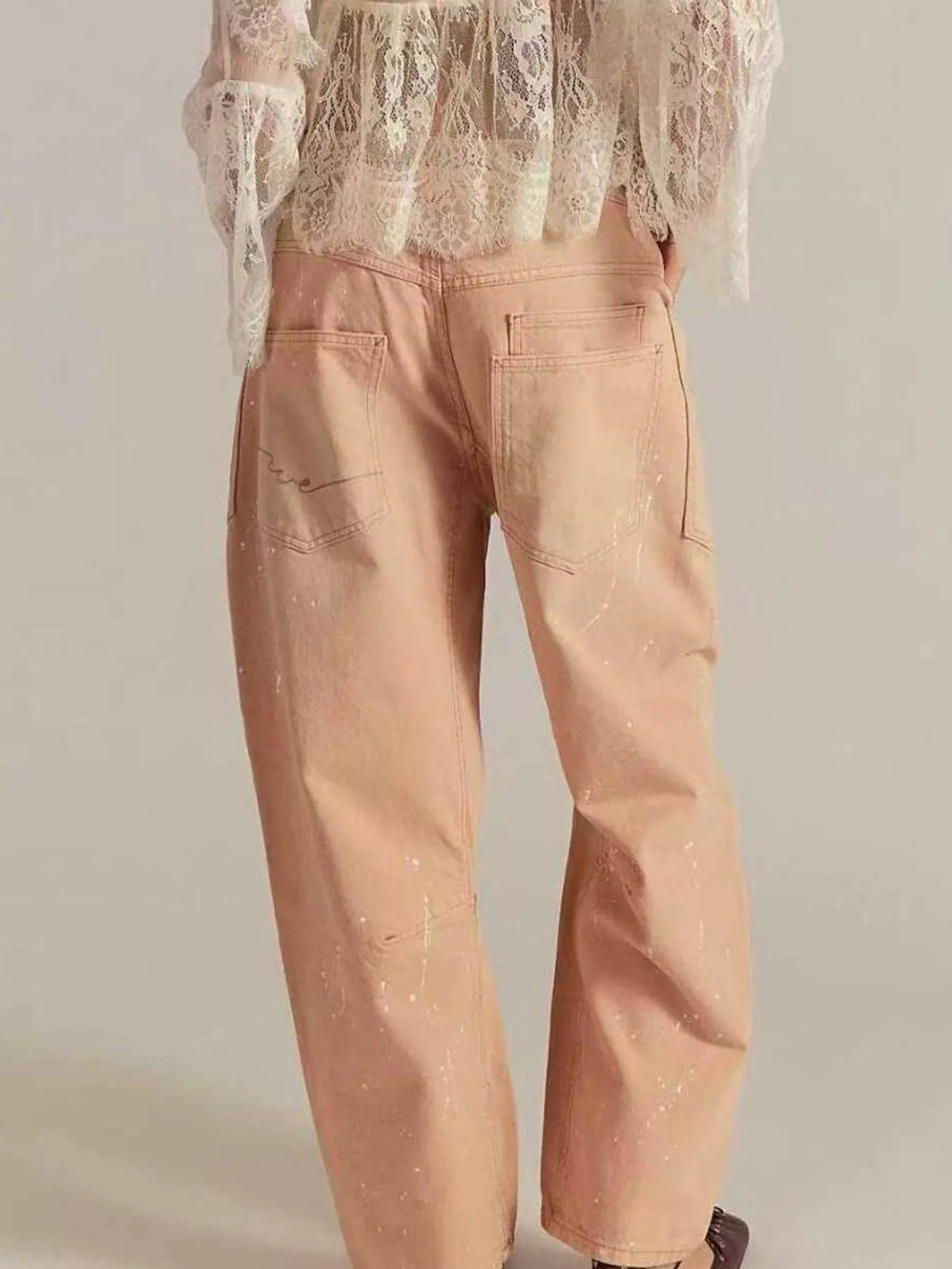 women's washed relaxed fit jeans - styling option