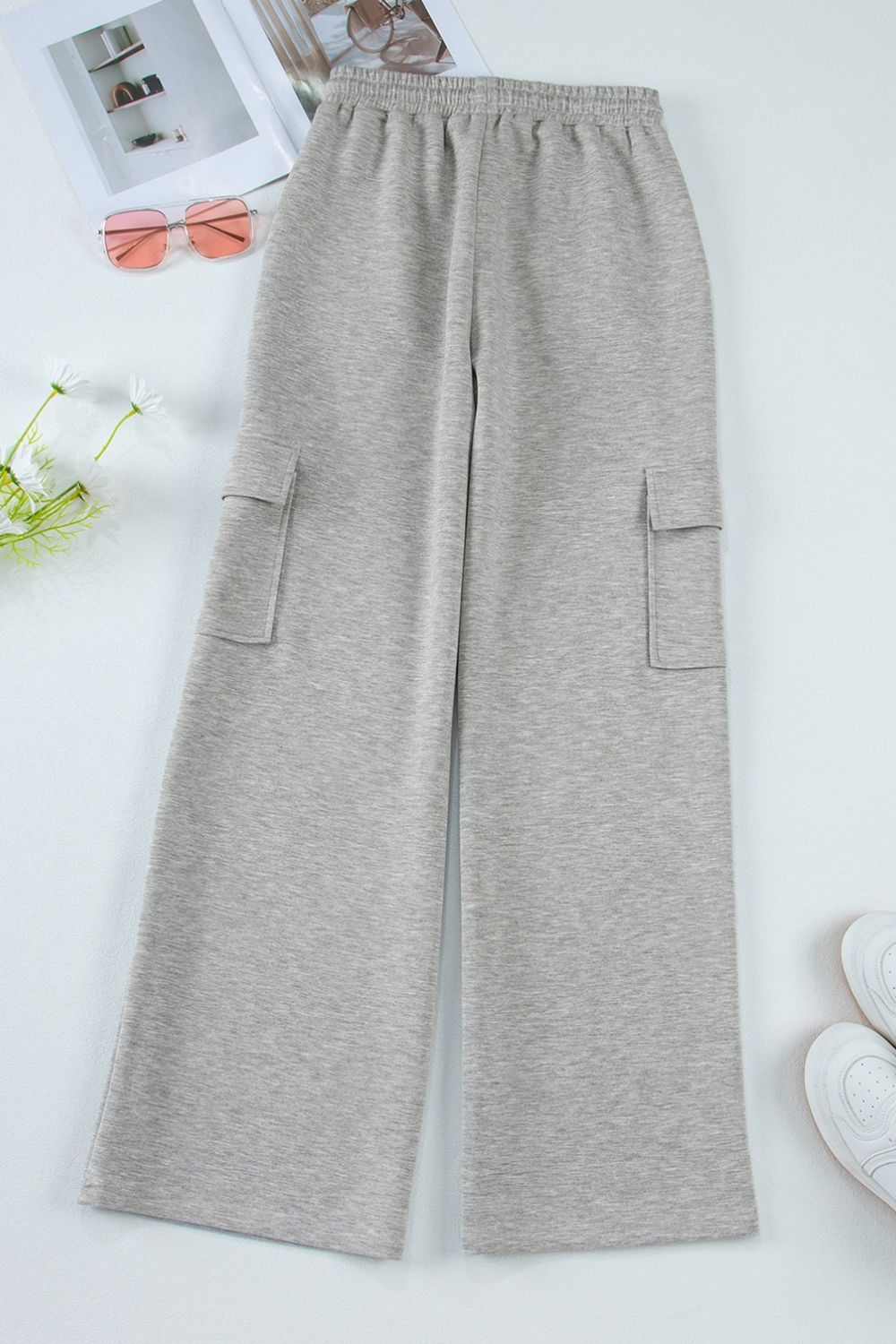 Multi Pockets High Waist Wide Leg Workout Pants