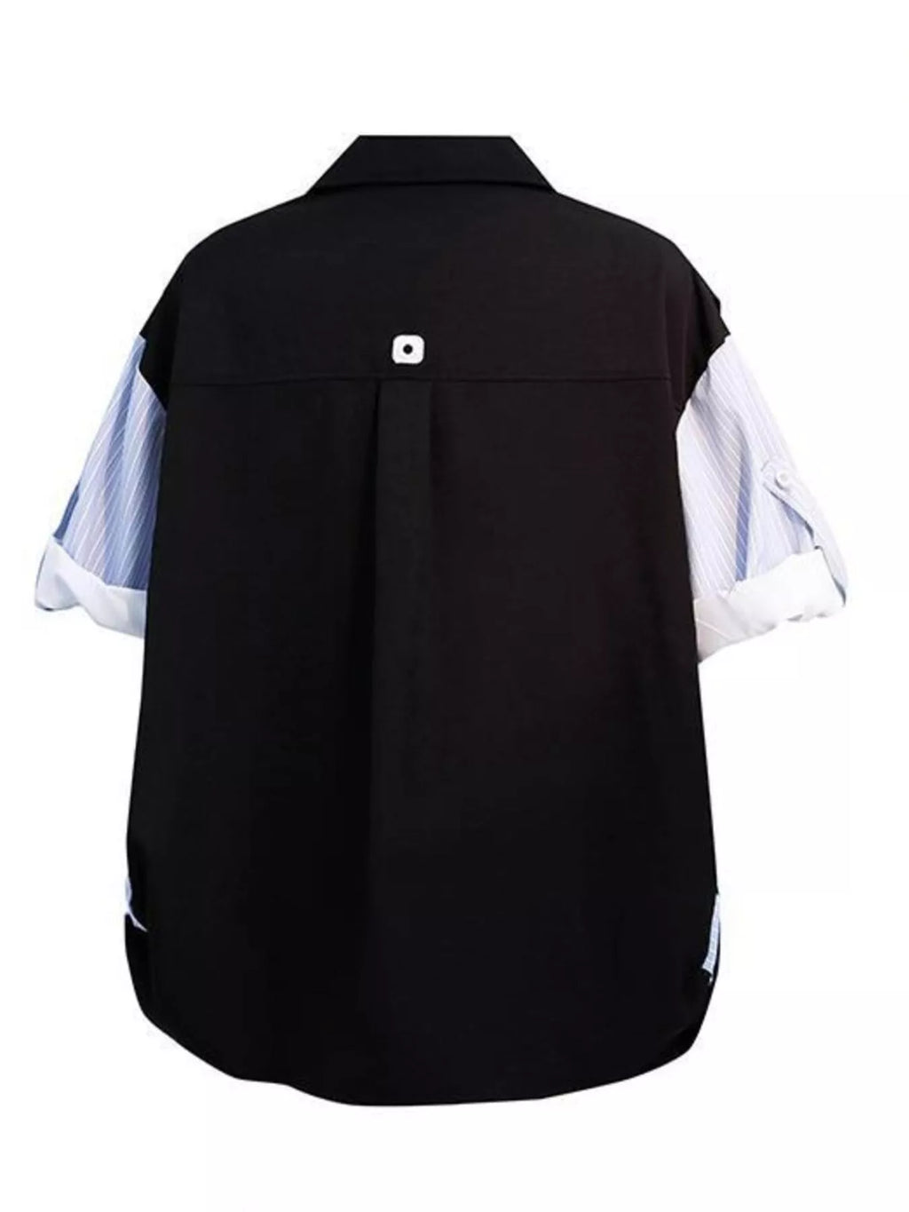 men's men's button up short sleeve shirt - detail shot