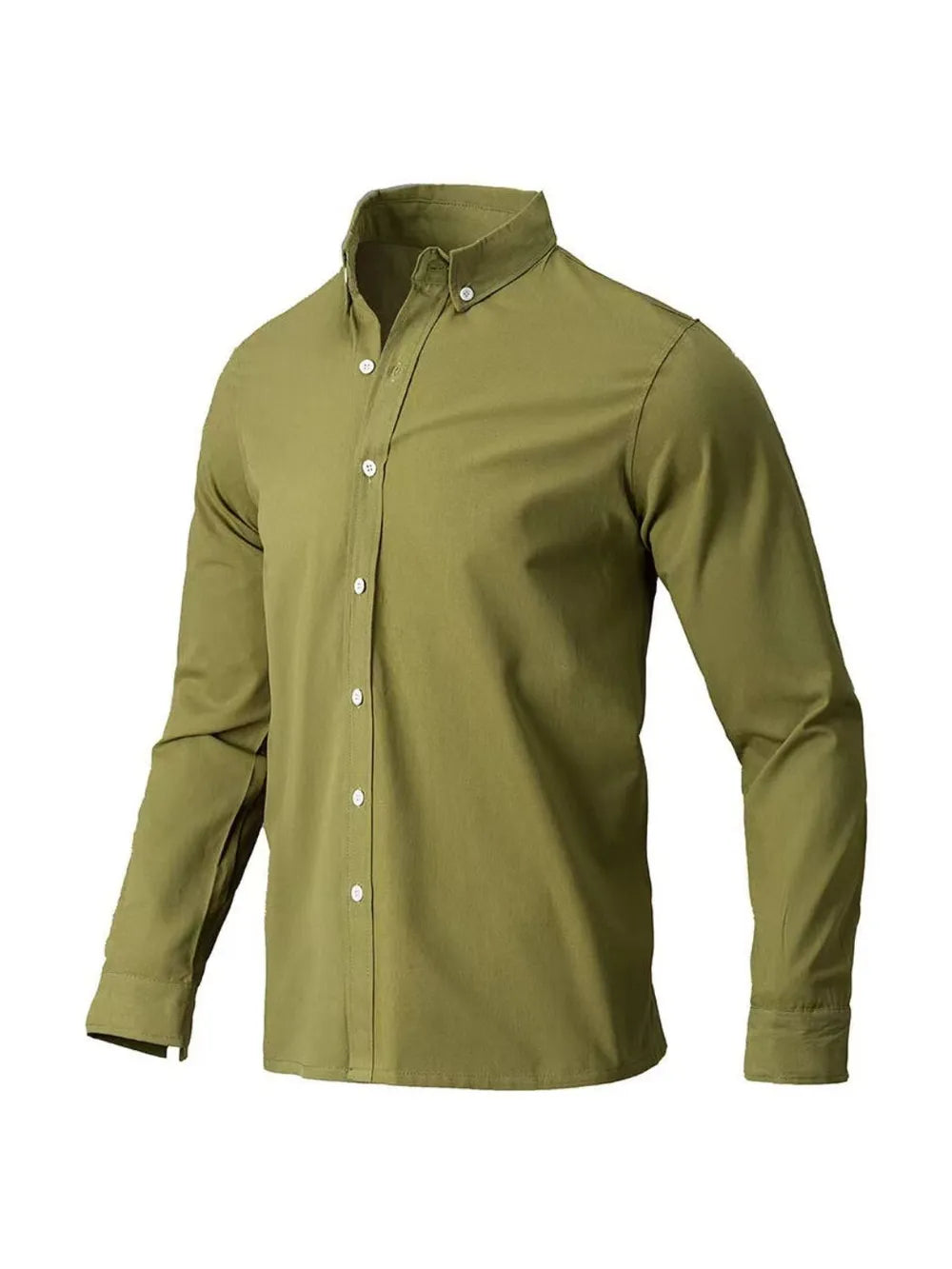 men's men's full size collared neck button down shirt plus size - main product image