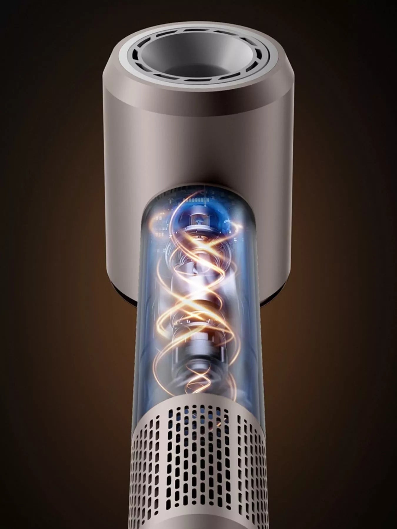 temperature control household hair dryer - back view