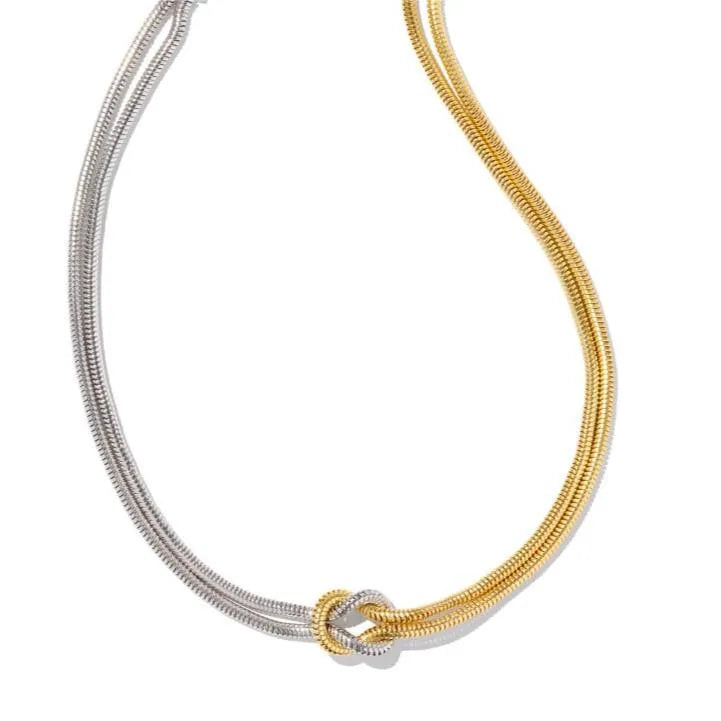 women’s activewear — titanium steel knotted necklace