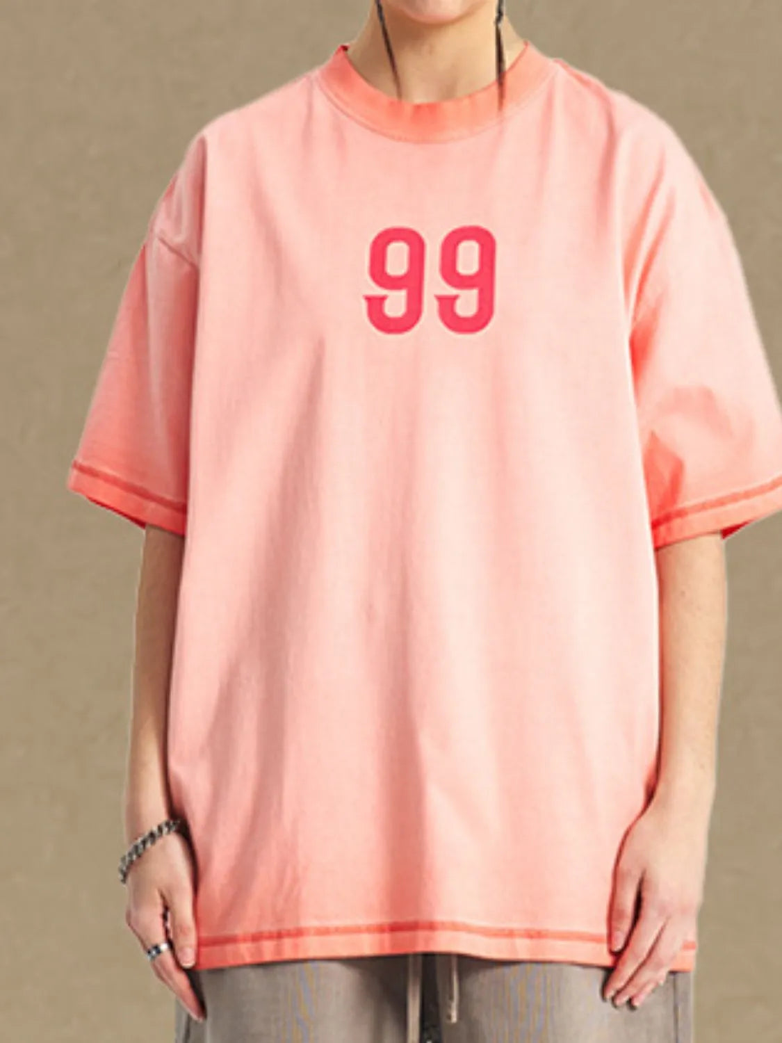 Men's Number Round Neck Half Sleeve T-Shirt