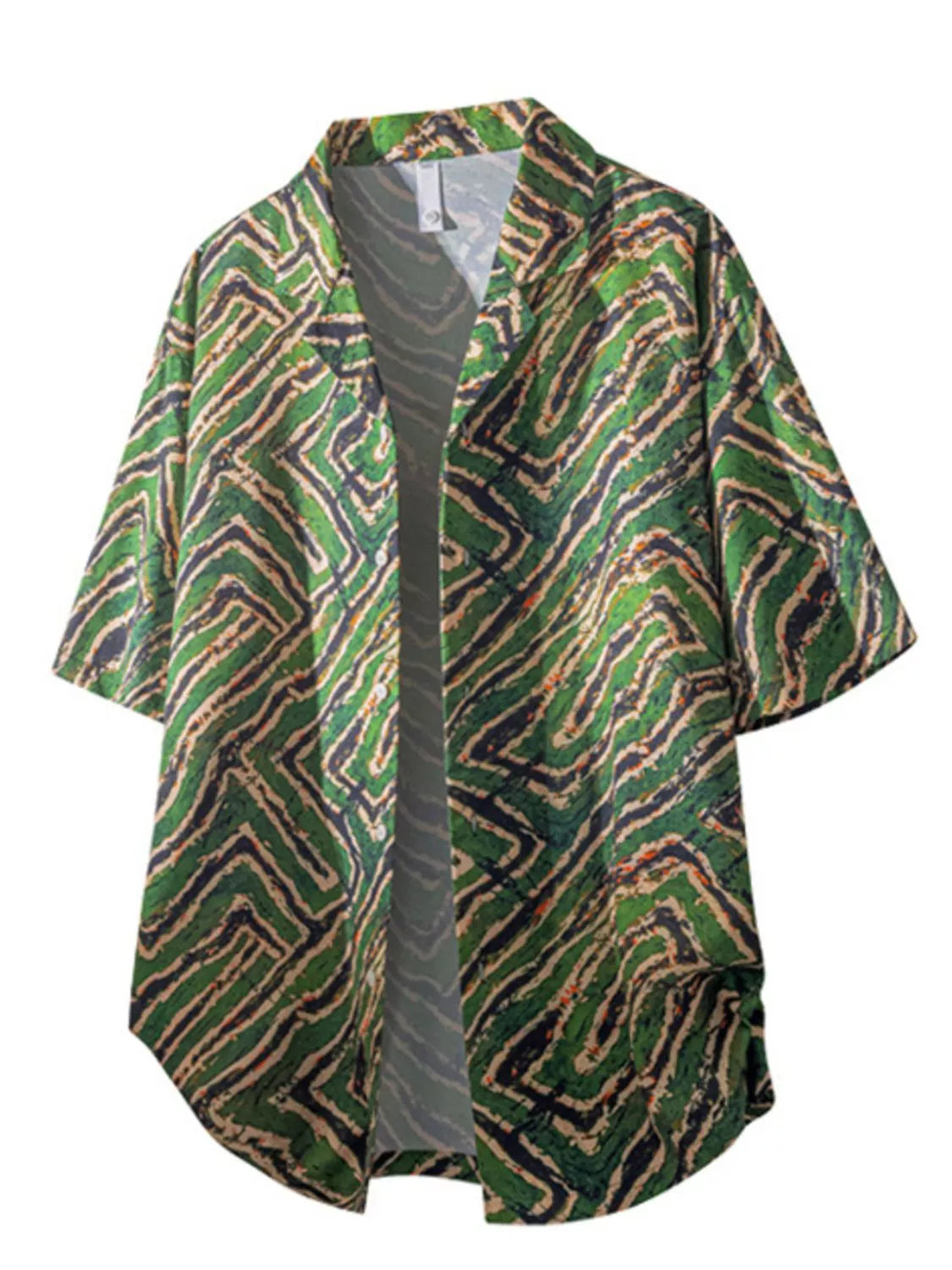 men's men's tropical print short sleeve shirt - additional image