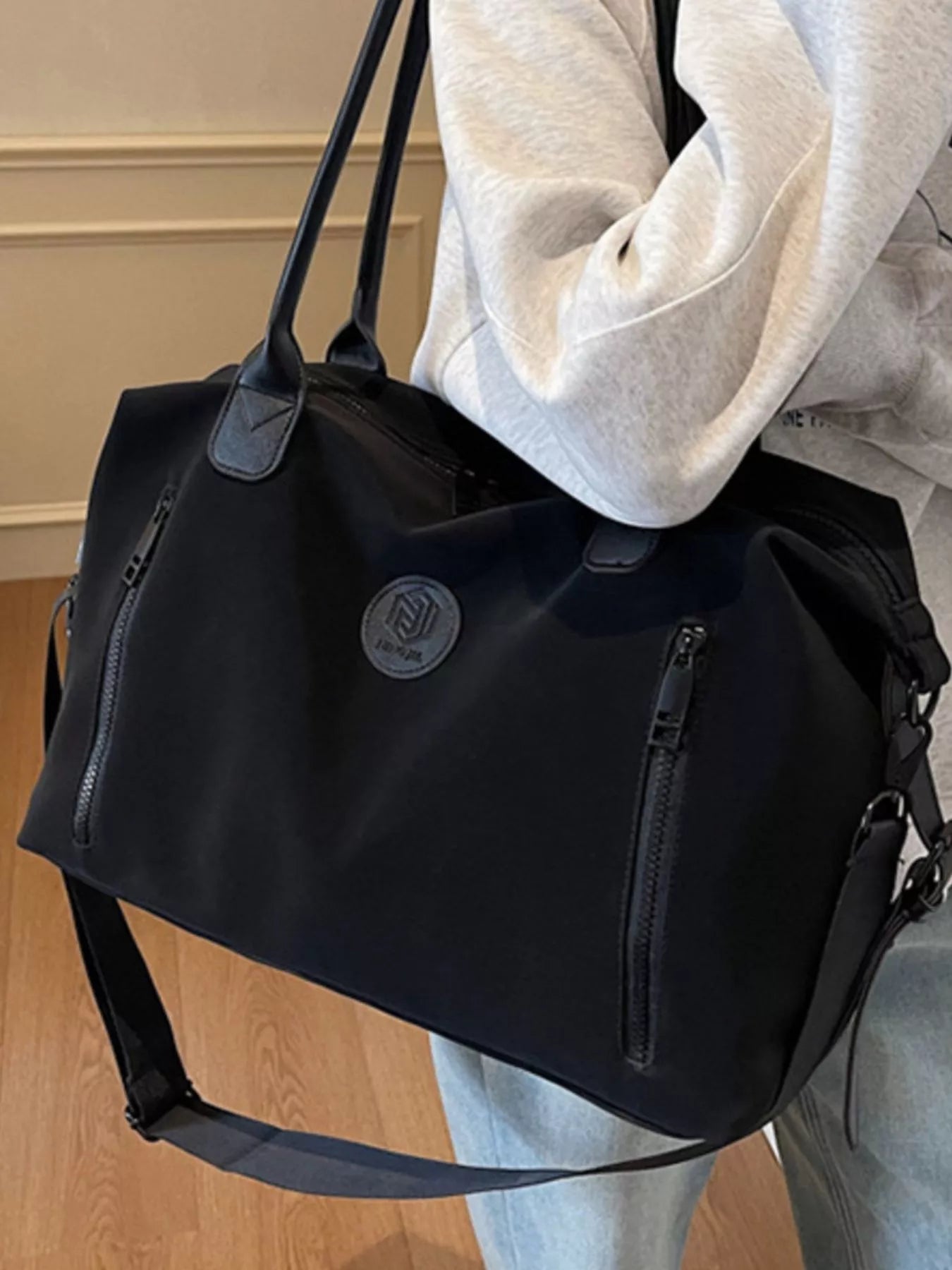 women's adjustable shoulder strap travel duffel bag - second view