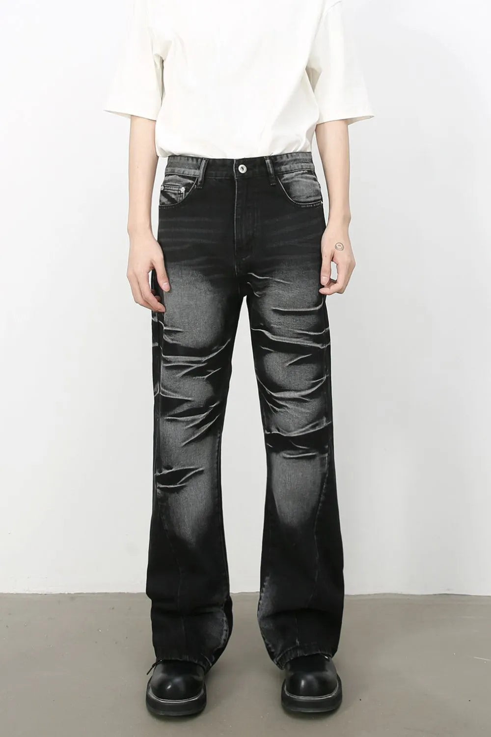 Men's Bootcut Jeans with Pockets Dark