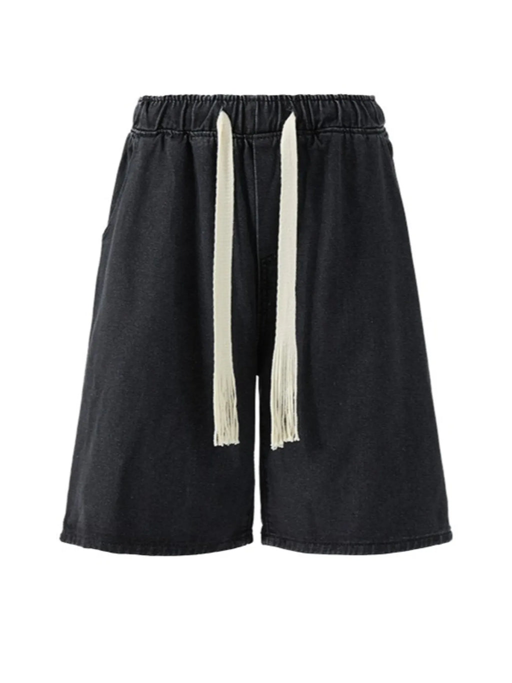 men's men's plus size loose fit wash denim shorts - main product image