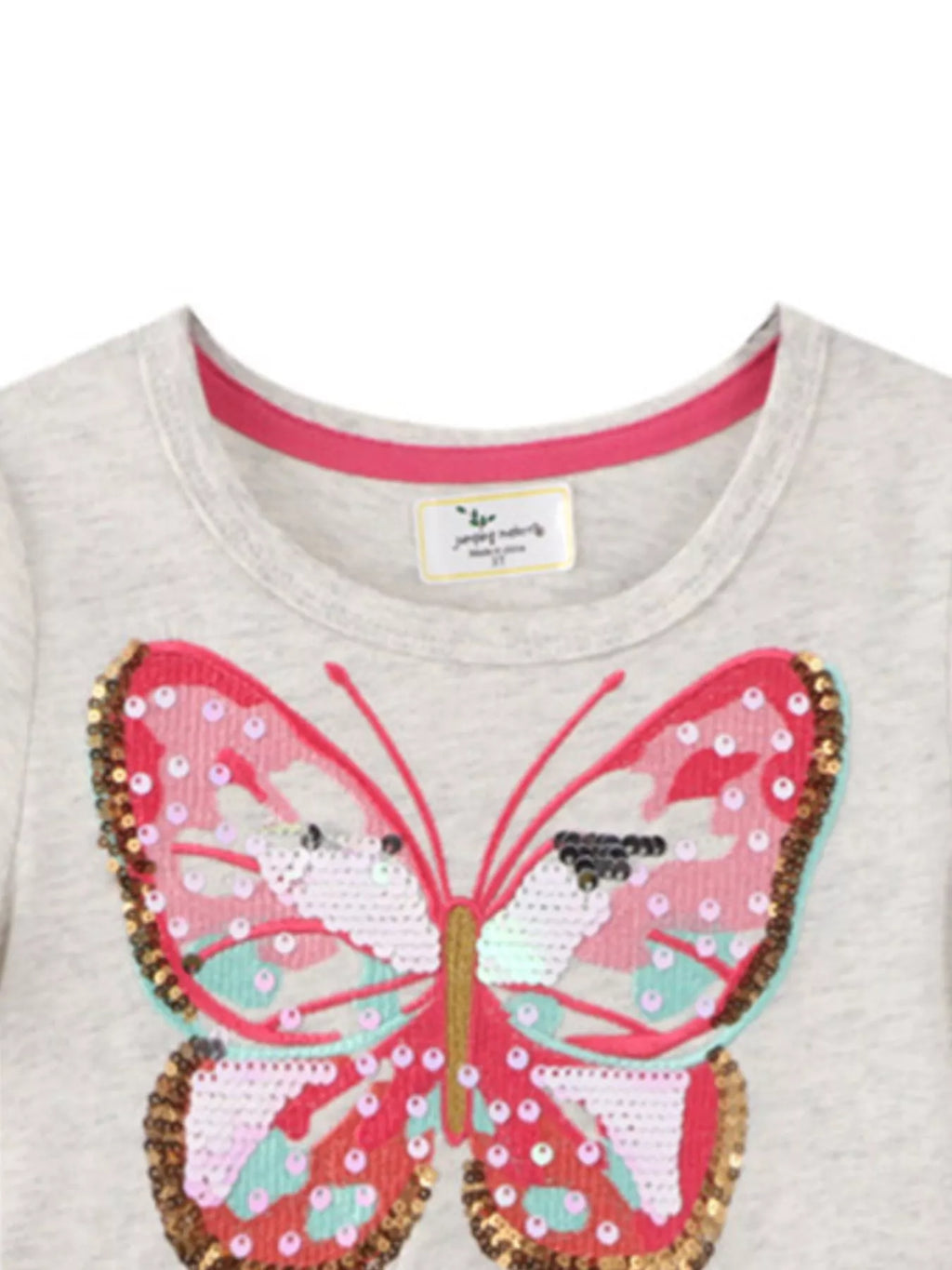 women's children's butterfly sequin rainbow tulle dress - additional angle