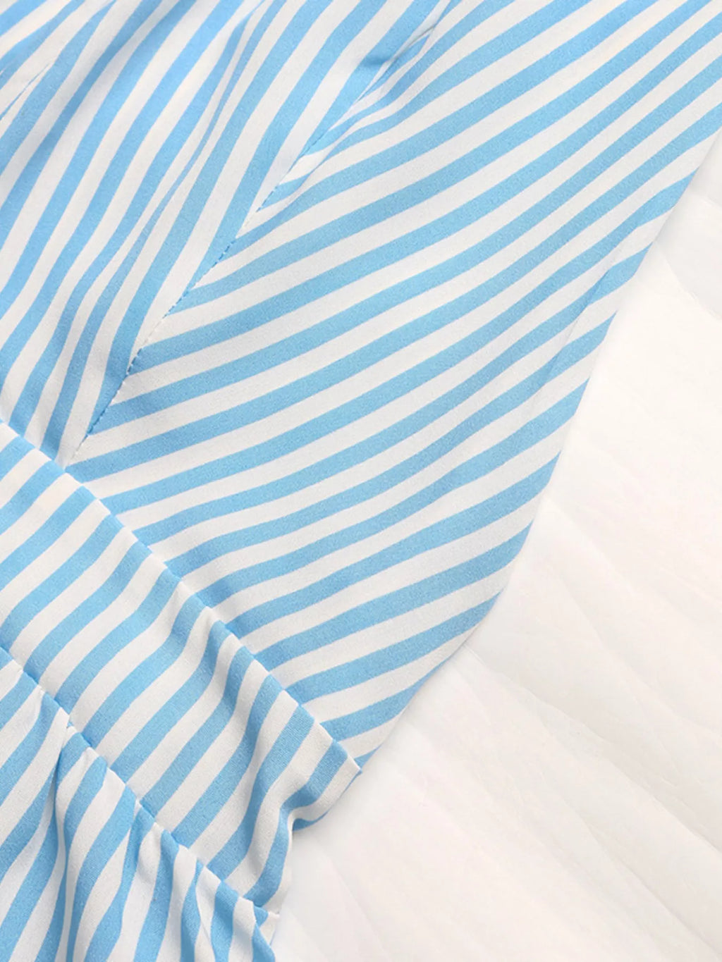 women's crisscross back striped romper - extra view