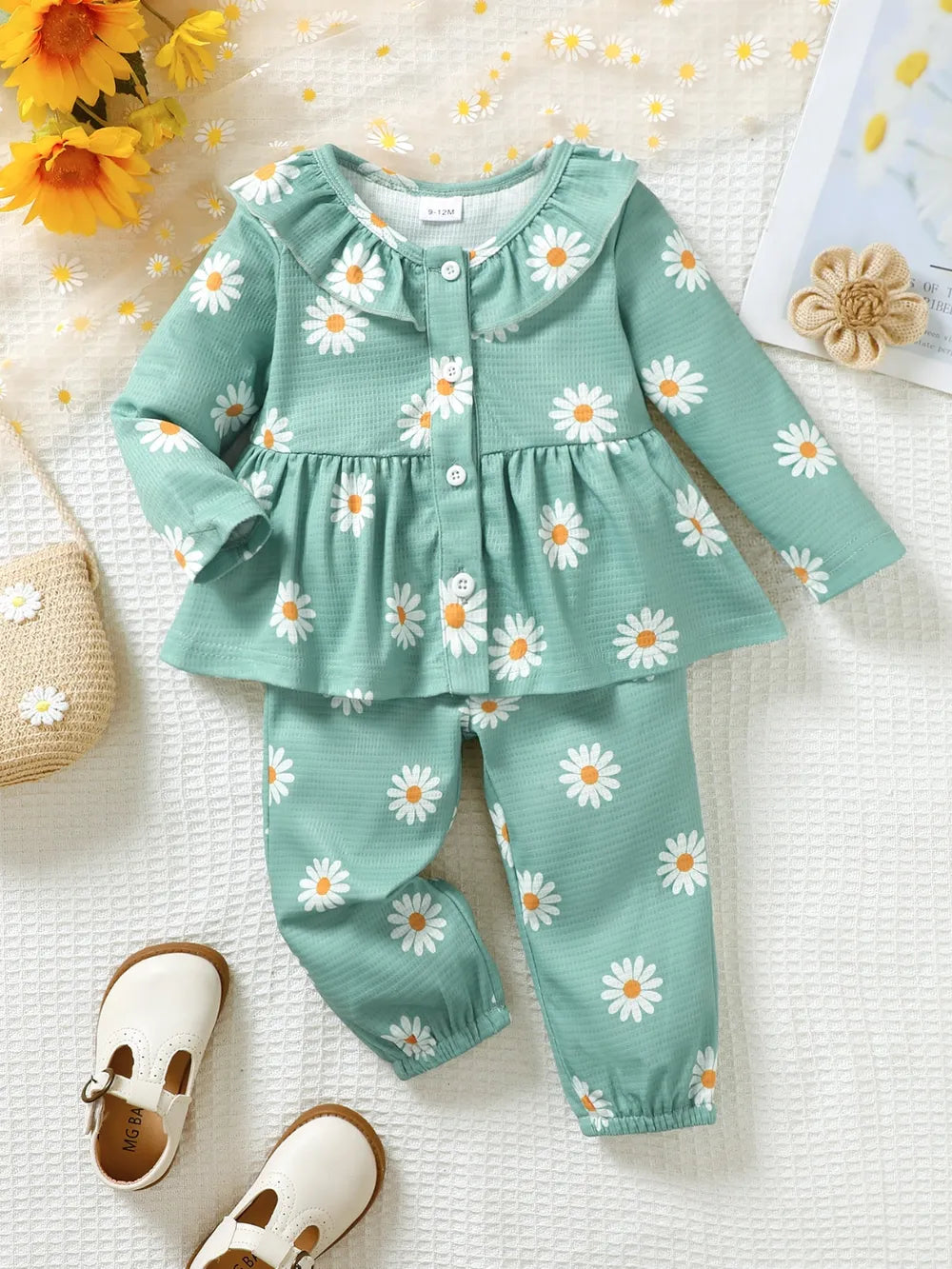 children's peplum blouse and pants set — stylish clothing for kids