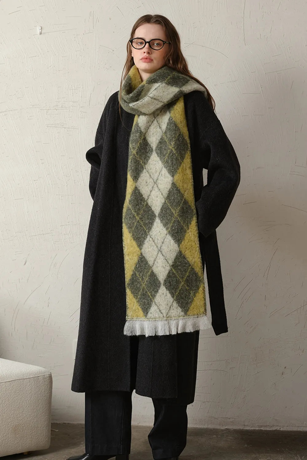 silky modal scarf styled with hat