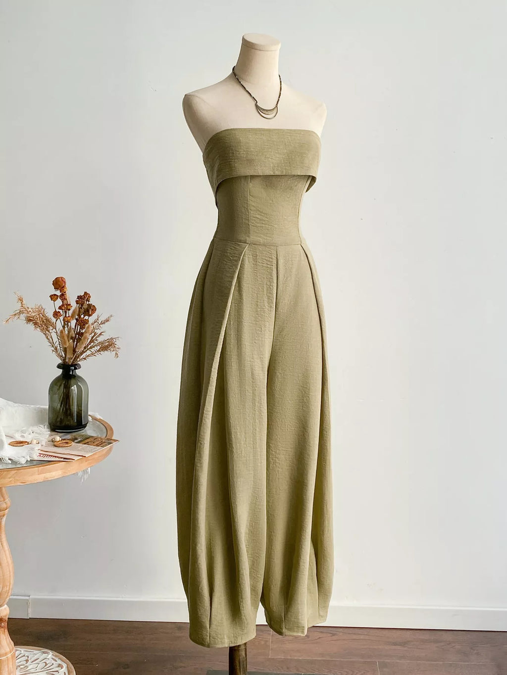 women's wide leg tube jumpsuit - additional image