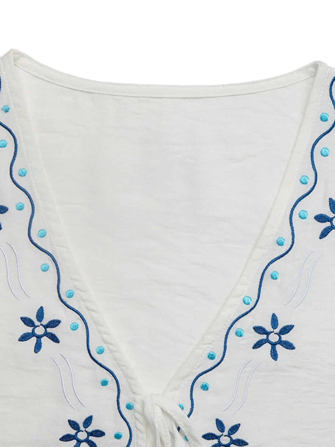Floral Embroidered Vest and Shorts Set