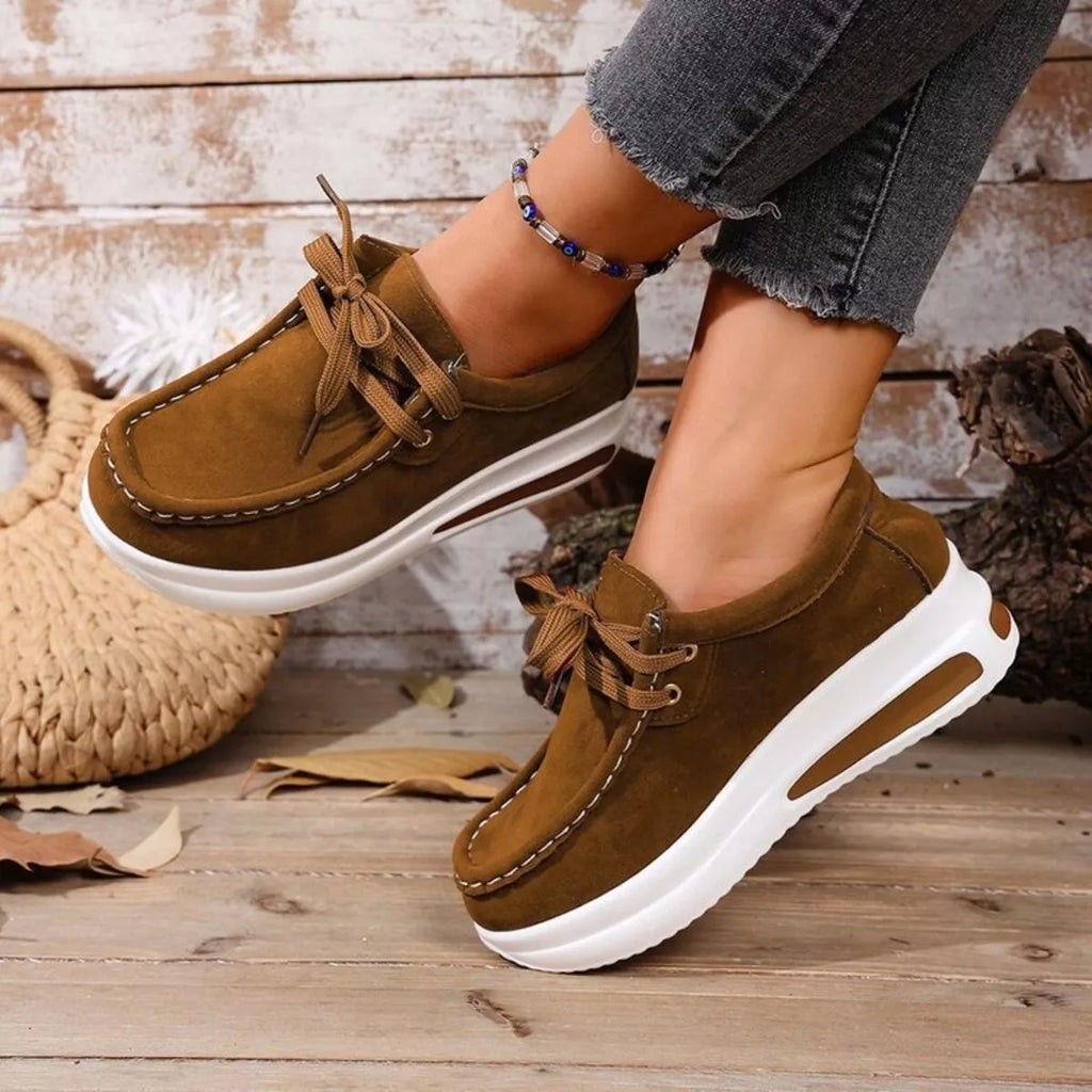 women's round toe platform sneakers - extra view