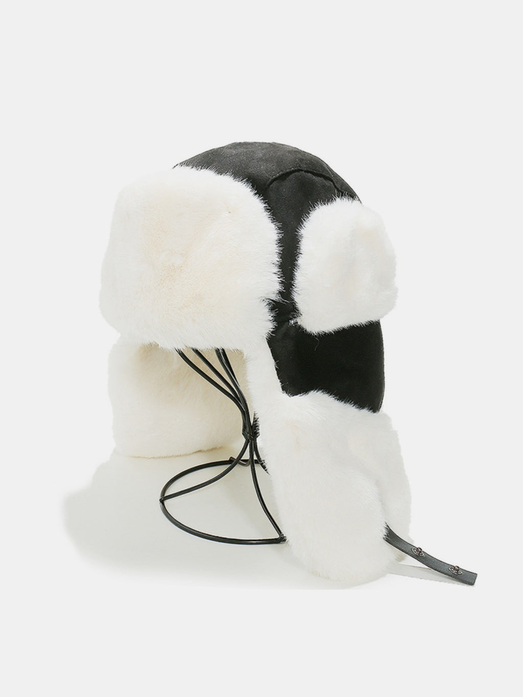 Thermal Fuzzy Earmuffs Winter Hat Black One Size