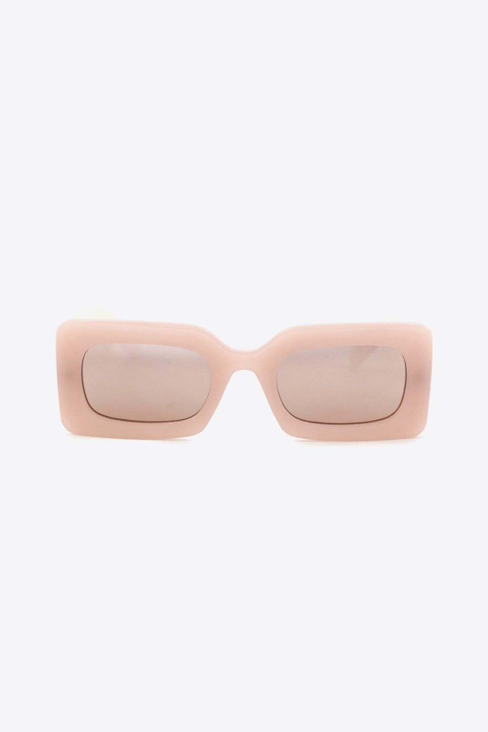 Polycarbonate Frame Rectangle Sunglasses Watermelon pink One Size