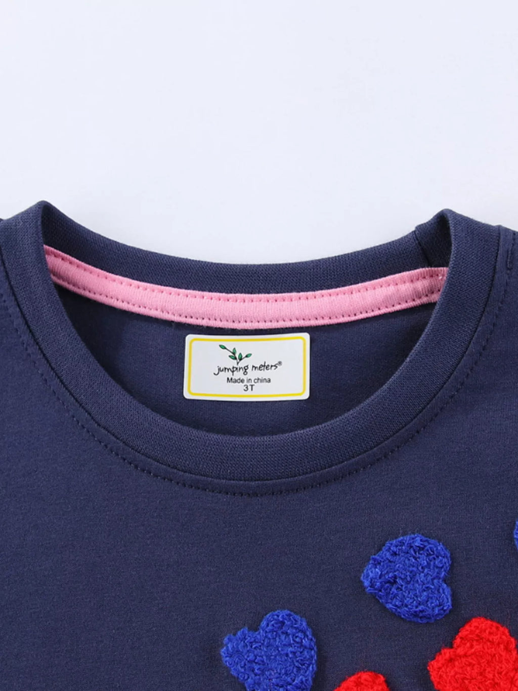 women's children's heart applique short sleeve dress - back view