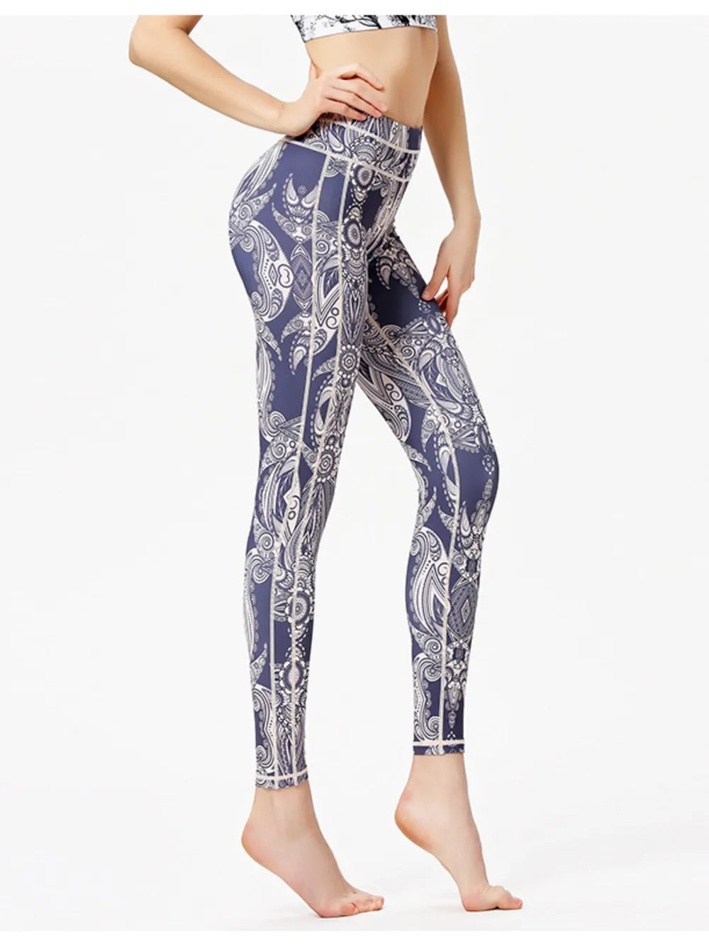 women's printed active high waist leggings - styling option