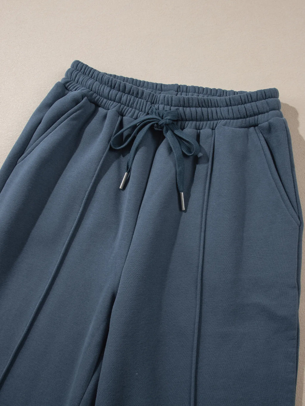 women's collared sweatshirt and high waist pants active set - product detail