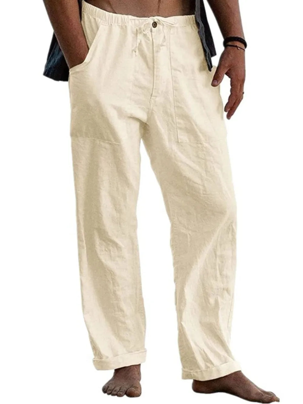 Men's Full Size Loose Fit Pants Plus Size Tan