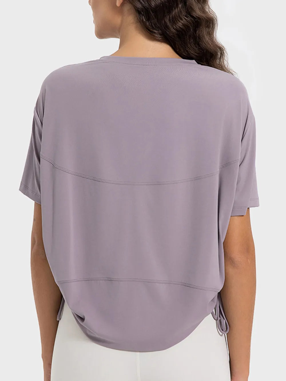 women's millennia drawstring round neck short sleeve active t-shirt - additional image