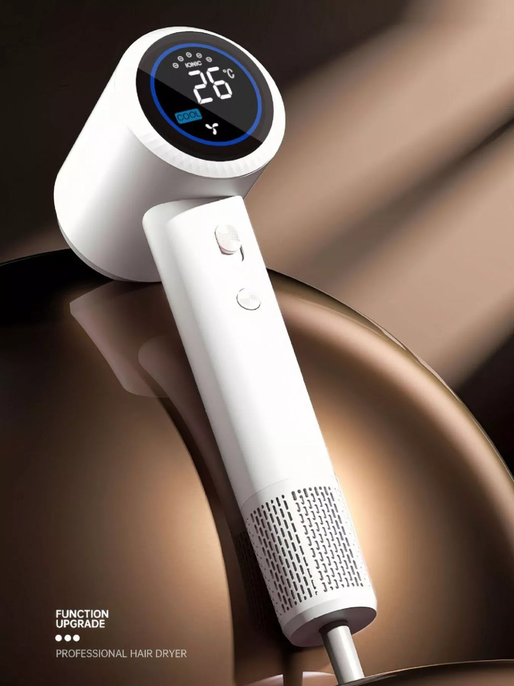 lightweight quiet household hair dryer - side view