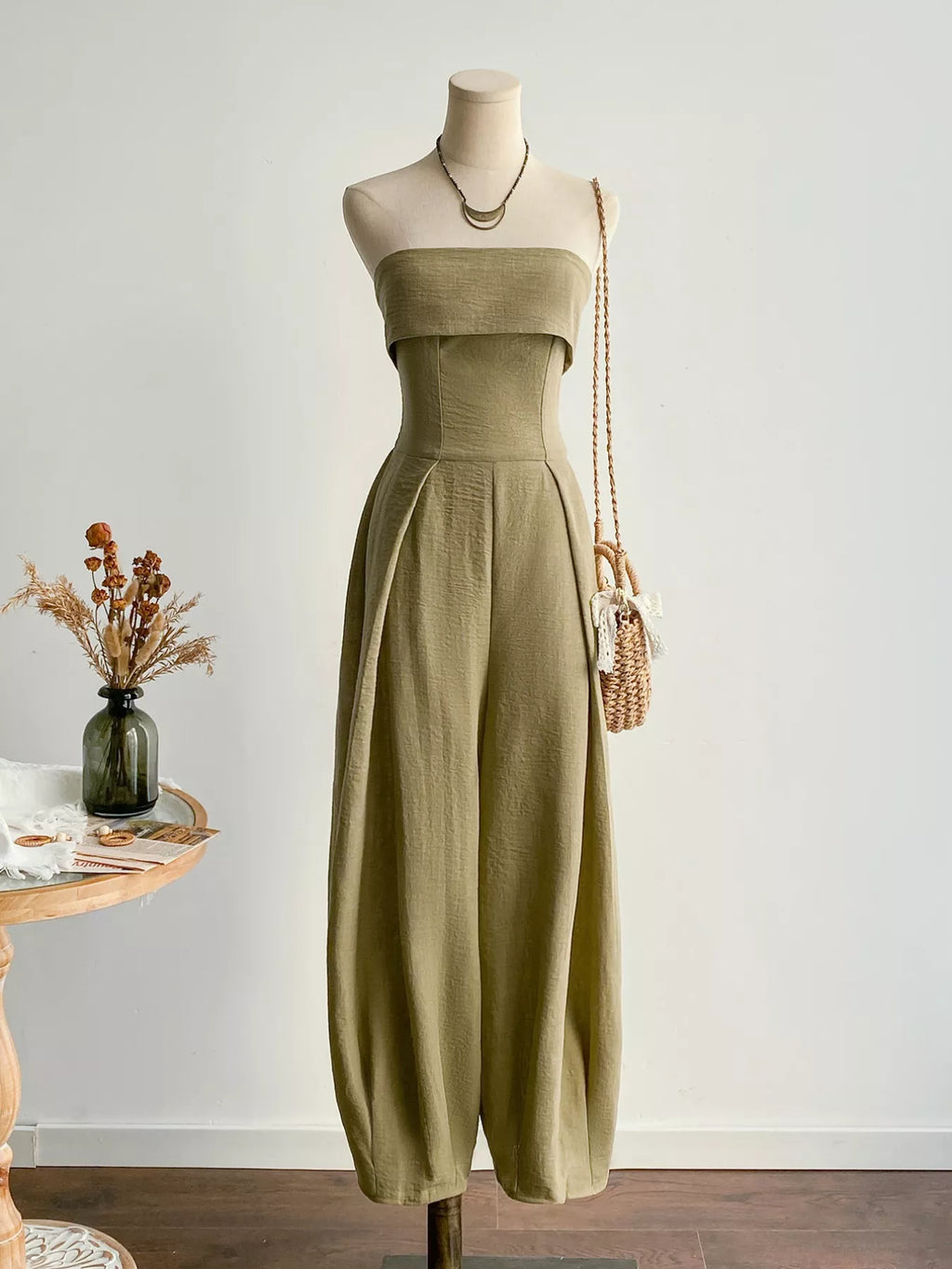 women's wide leg tube jumpsuit - second view