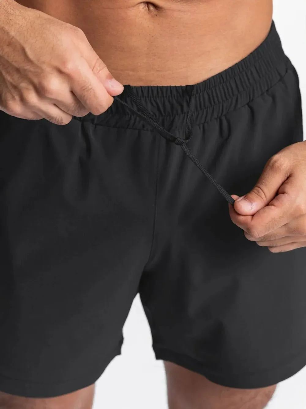 Men's Elastic Waist Active Shorts Black