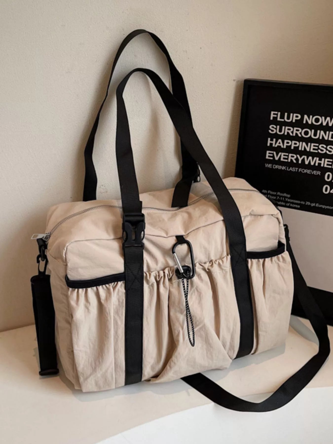 canvas travel duffel bag - styling option