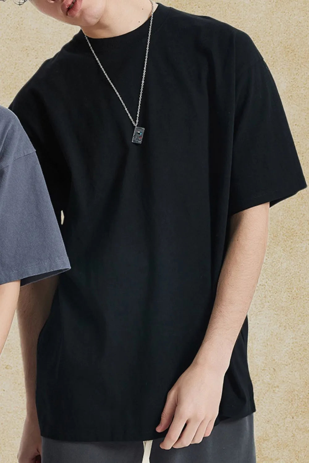 men's round neck half sleeve t-shirt men’s casual tee