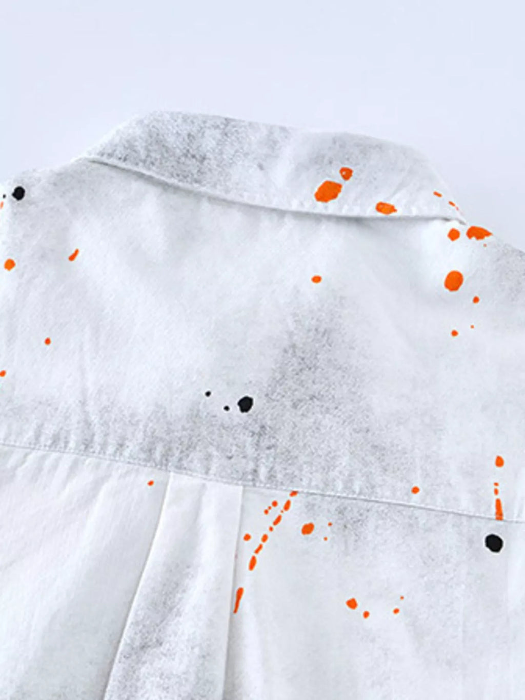 men's men's splatter print casual short sleeve shirt - additional image