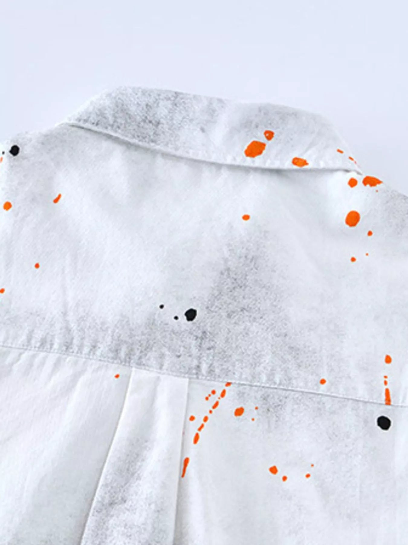 men's men's splatter print casual short sleeve shirt - additional image
